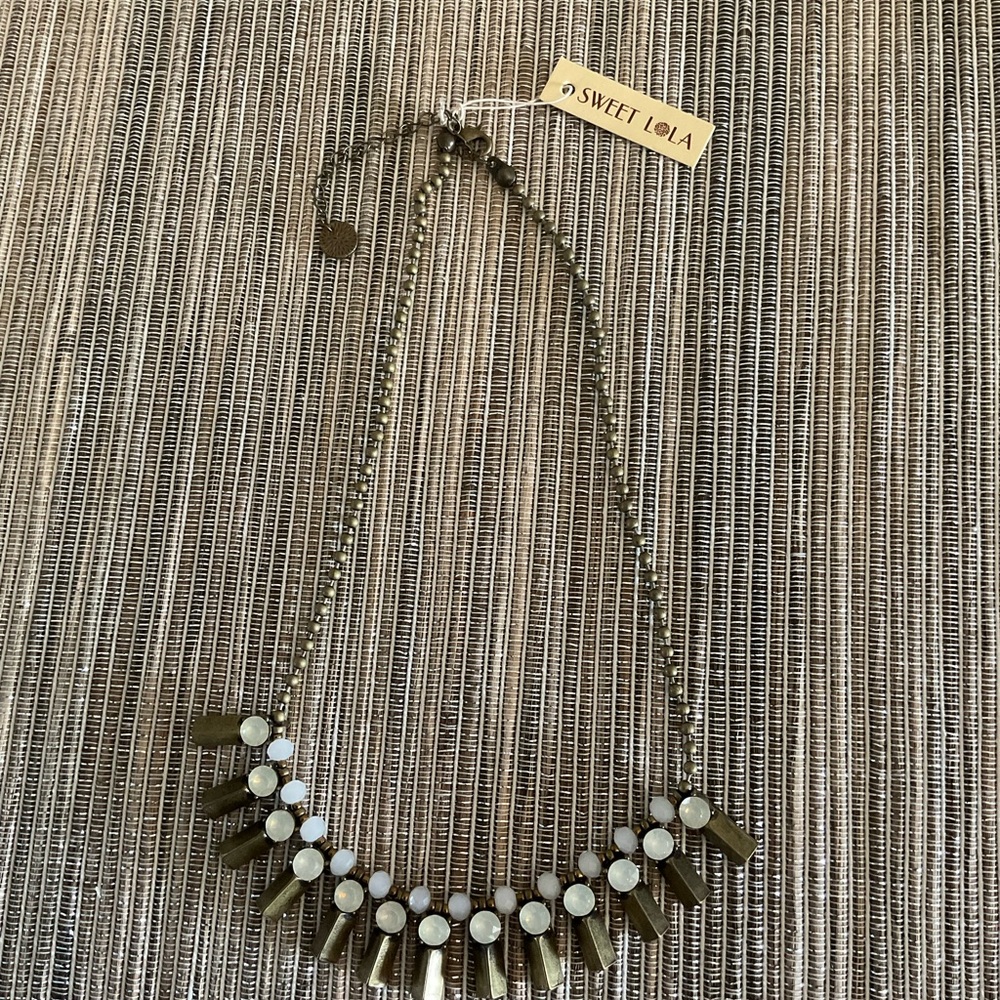 Sweet Lola Necklace Vintage Style Brass Finished NWT